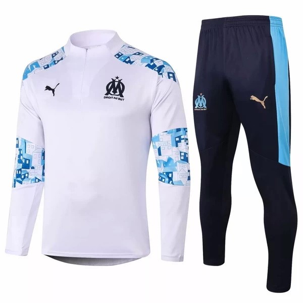 Trainingsanzug Marseille 2020-21 Weiß Blau